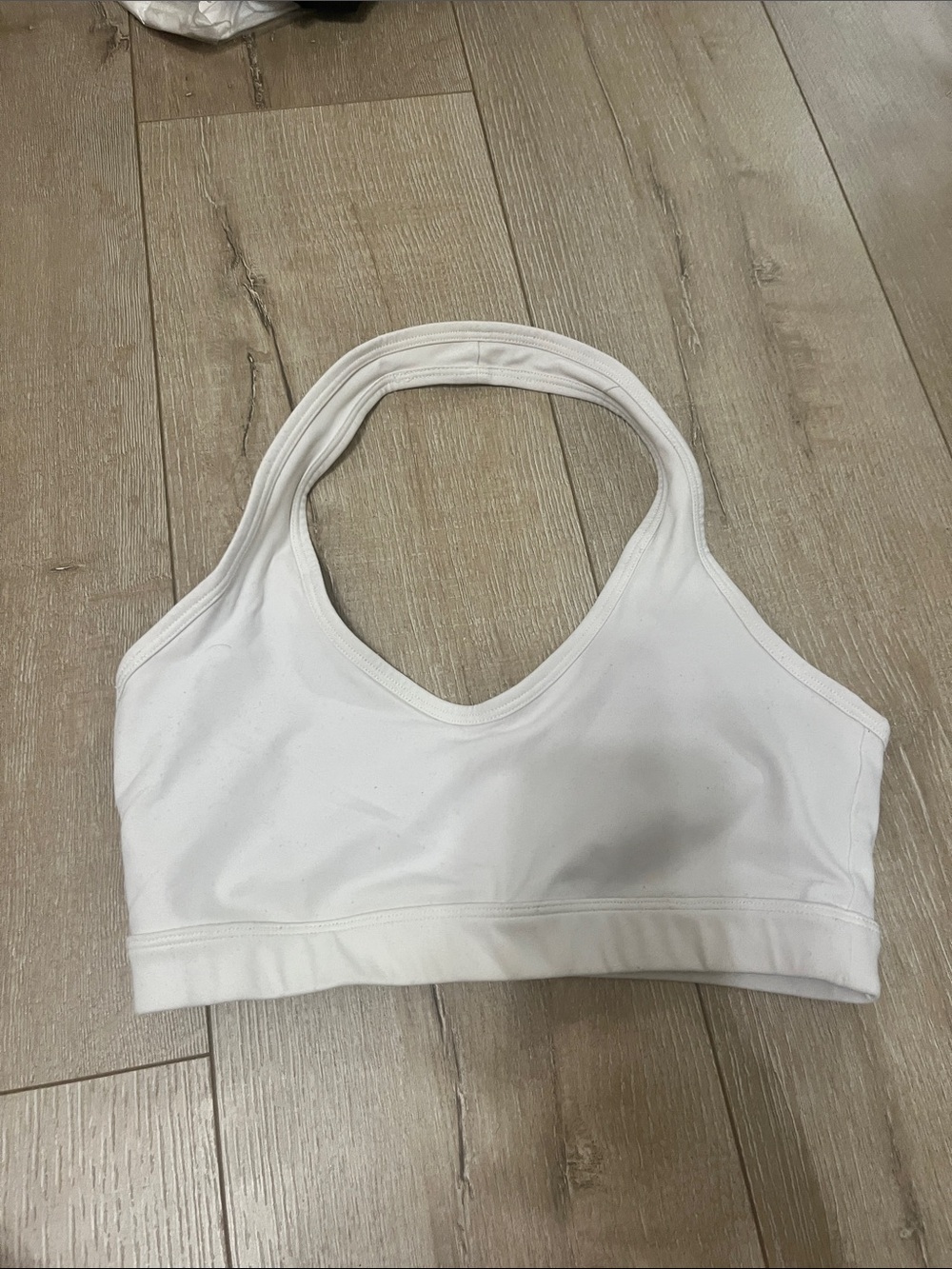 Women's White Halter top Sports Bra